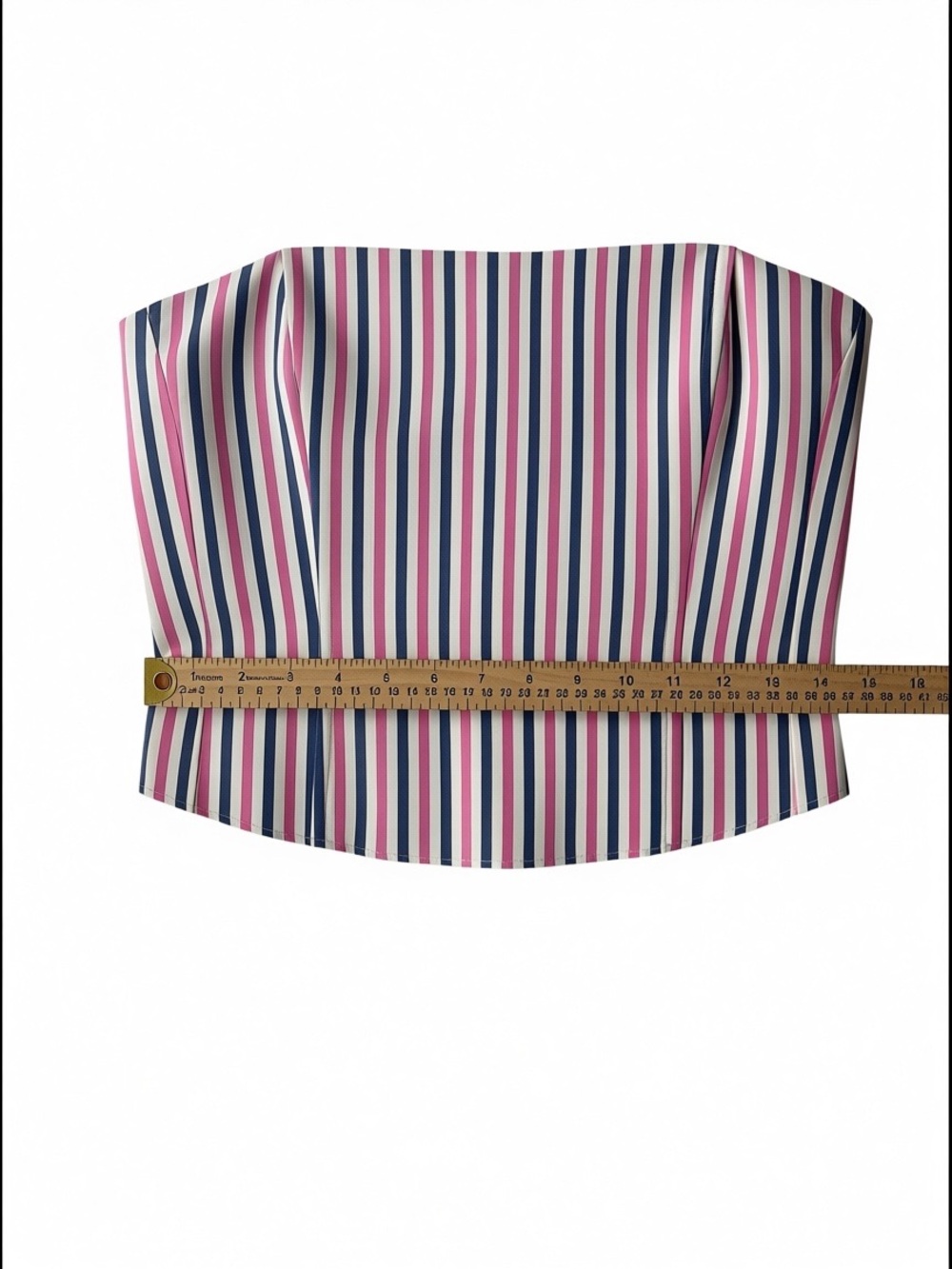 Favorite Daughter Lanai Pink Blue Striped Strapless Corset Bustier Top 10 NWOT - Picture 5 of 9